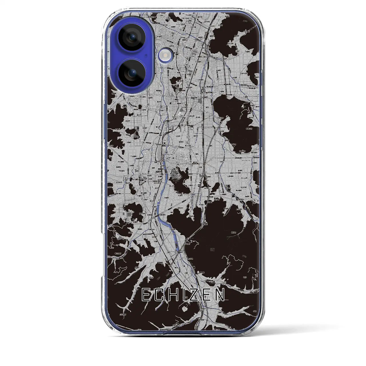 【越前(福井県)】地図柄iPhoneケース(クリアタイプ)