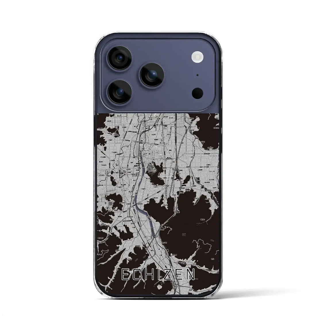 【越前(福井県)】地図柄iPhoneケース(クリアタイプ)