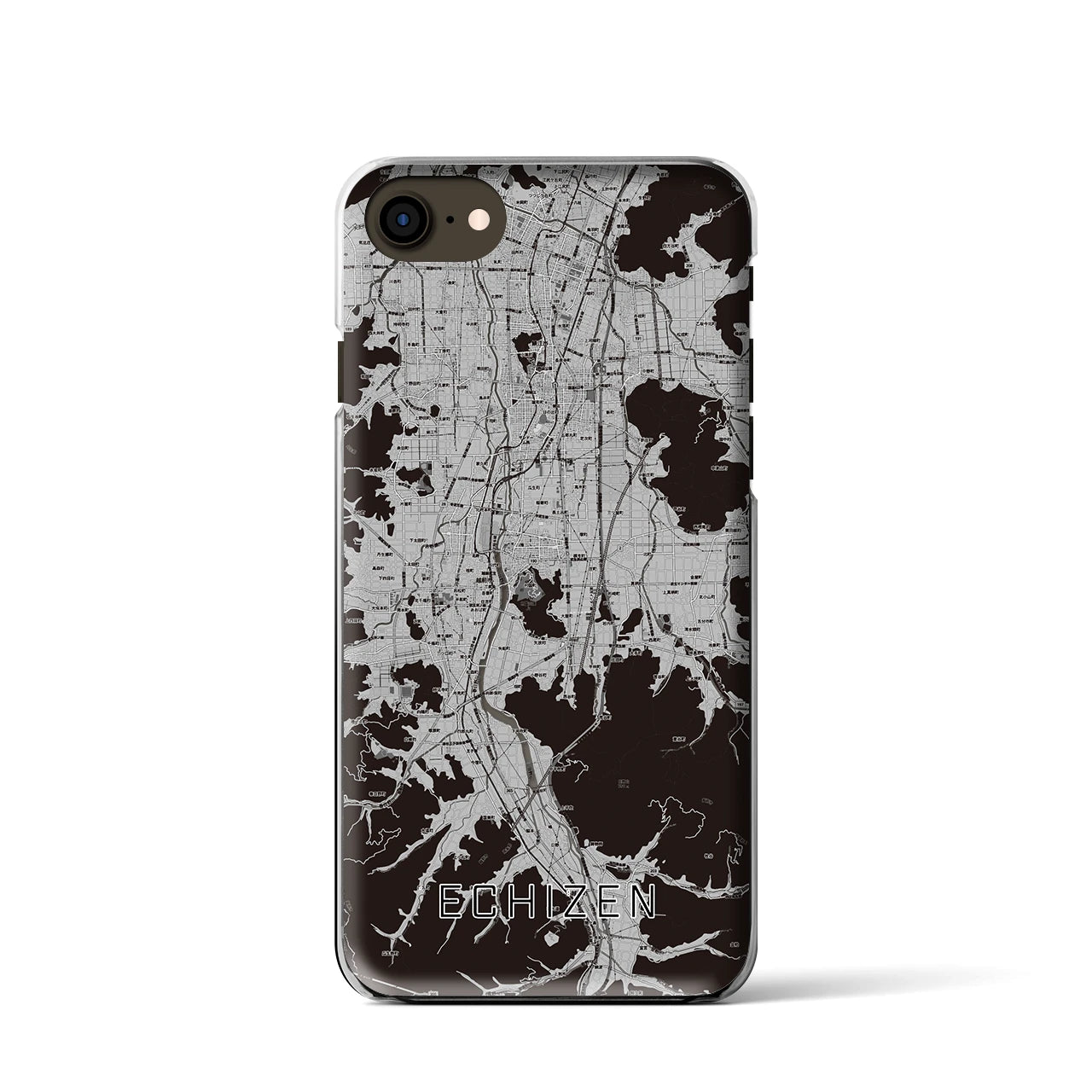 【越前(福井県)】地図柄iPhoneケース(クリアタイプ)