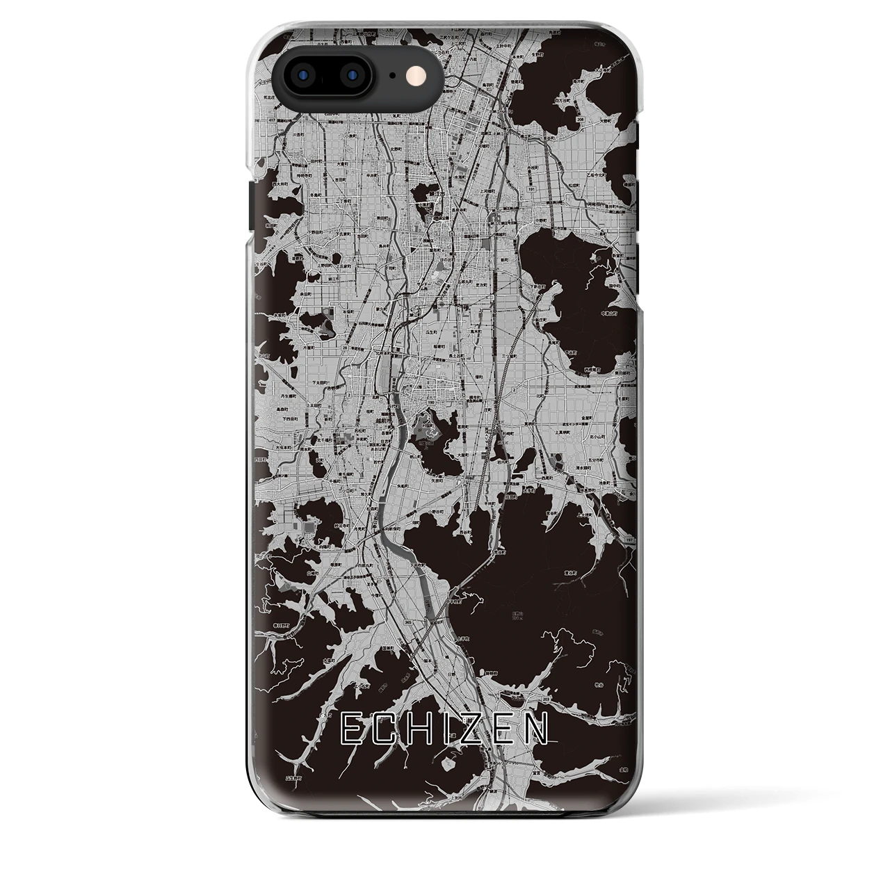 【越前(福井県)】地図柄iPhoneケース(クリアタイプ)