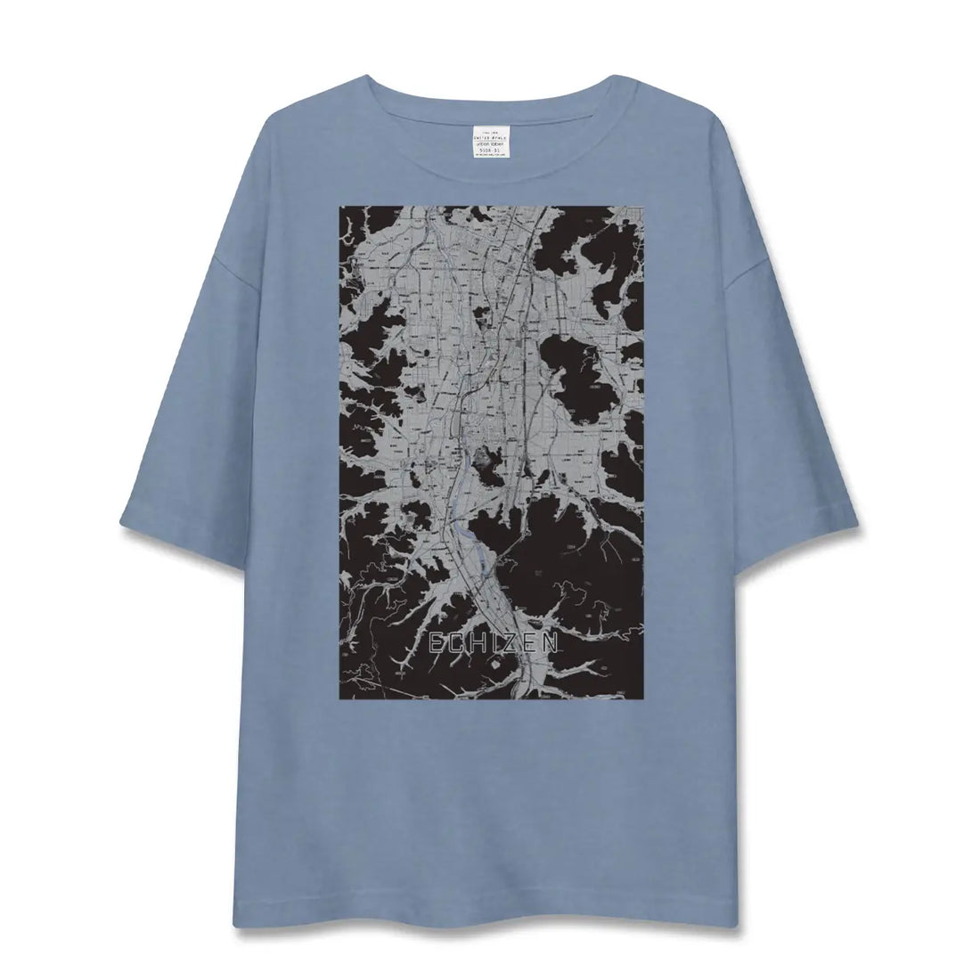 【越前(福井県)】地図柄ビッグシルエットTシャツ