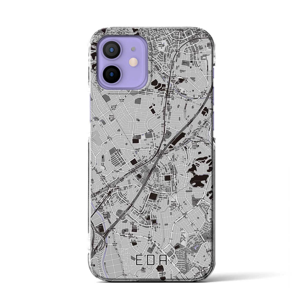 【江田(神奈川県)】地図柄iPhoneケース(クリアタイプ)