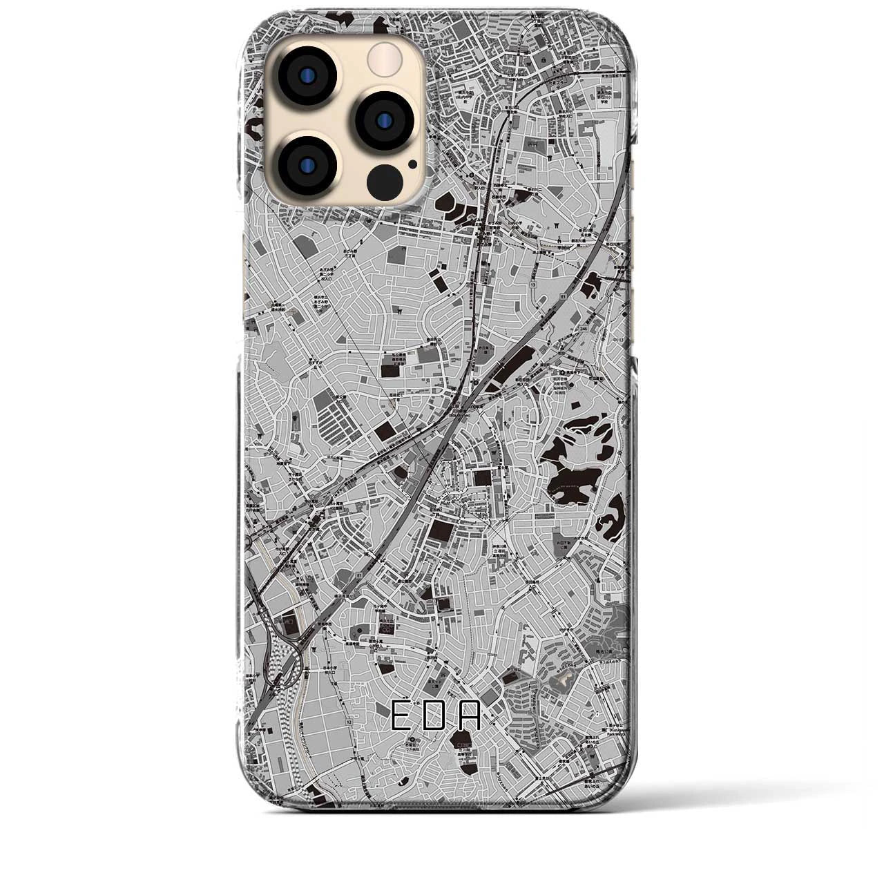 【江田(神奈川県)】地図柄iPhoneケース(クリアタイプ)