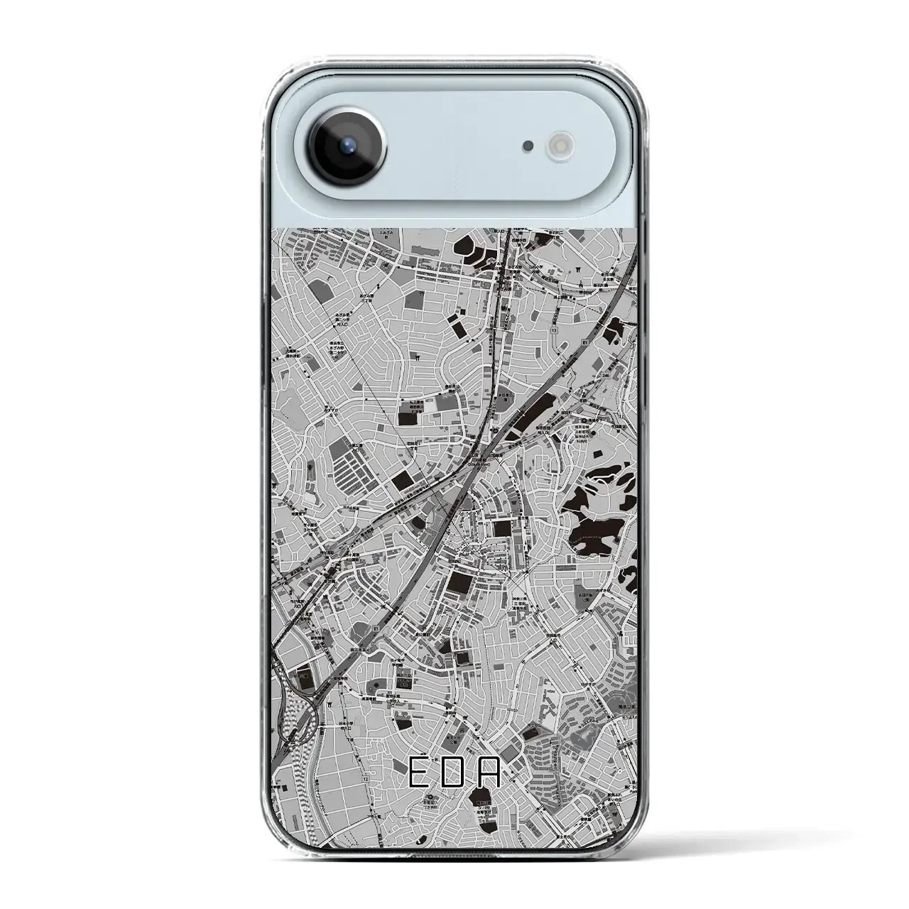 【江田(神奈川県)】地図柄iPhoneケース(クリアタイプ)