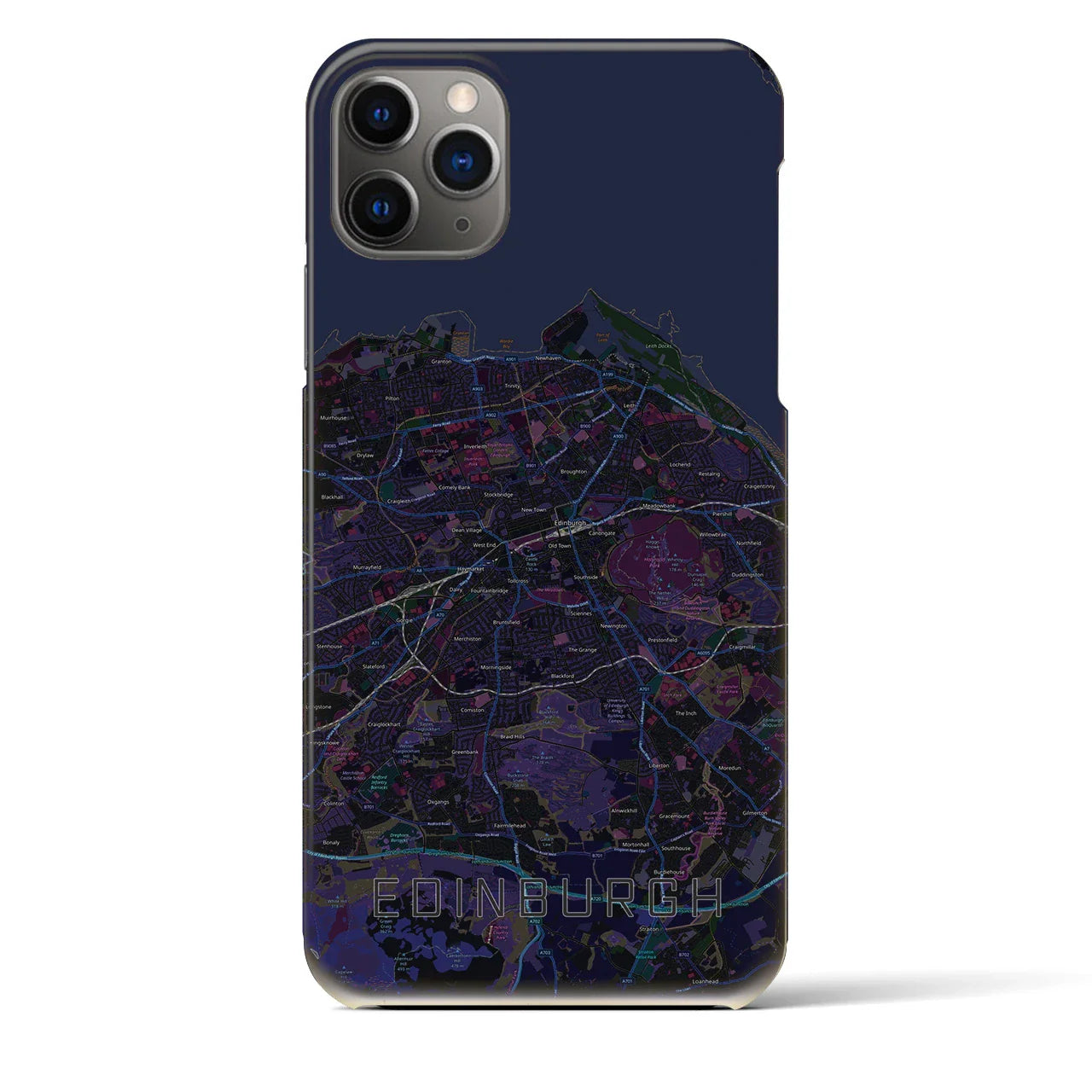 【エディンバラ(イギリス)】地図柄iPhoneケース(バックカバータイプ)