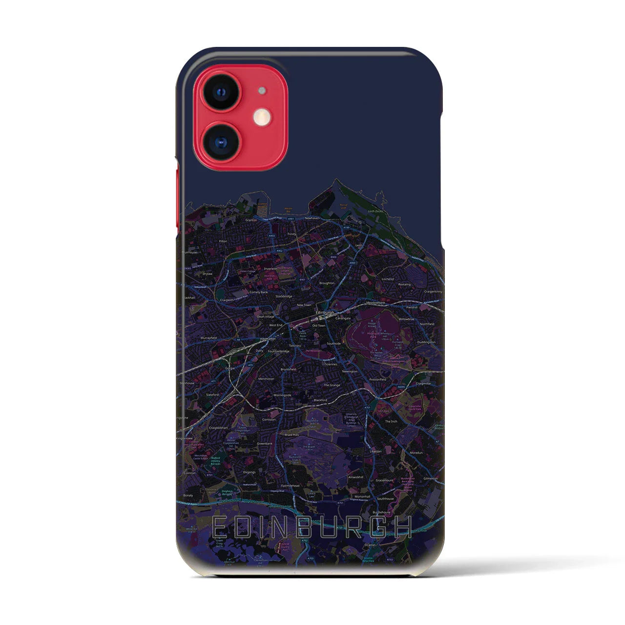 【エディンバラ(イギリス)】地図柄iPhoneケース(バックカバータイプ)