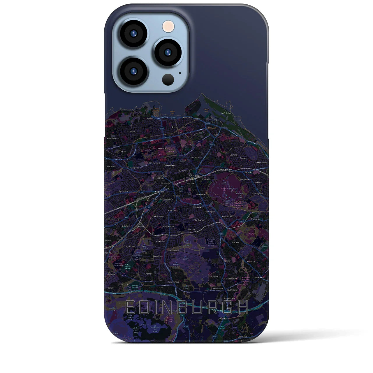 【エディンバラ(イギリス)】地図柄iPhoneケース(バックカバータイプ)