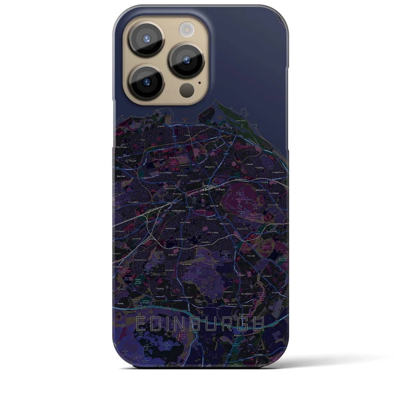 【エディンバラ(イギリス)】地図柄iPhoneケース(バックカバータイプ)