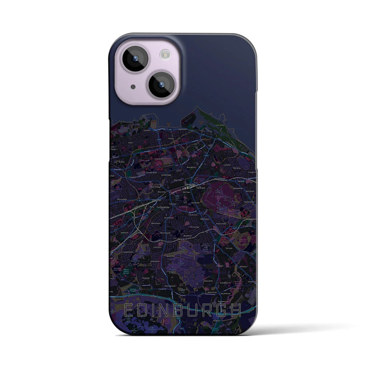 【エディンバラ(イギリス)】地図柄iPhoneケース(バックカバータイプ)