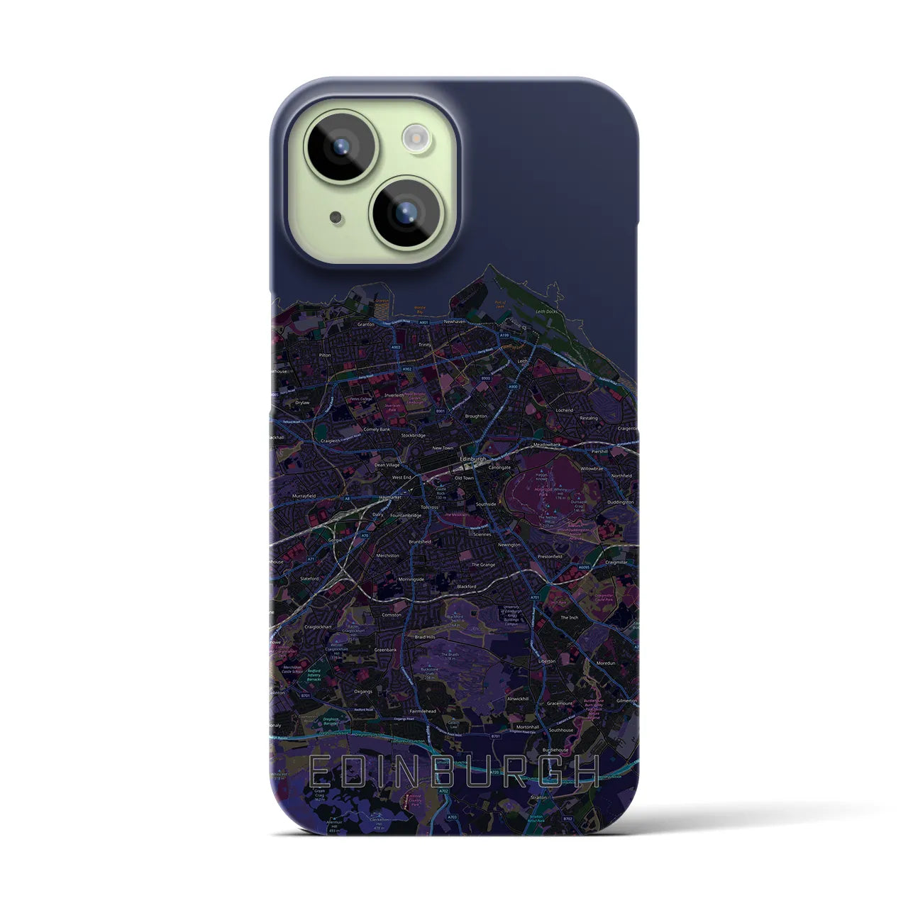 【エディンバラ(イギリス)】地図柄iPhoneケース(バックカバータイプ)