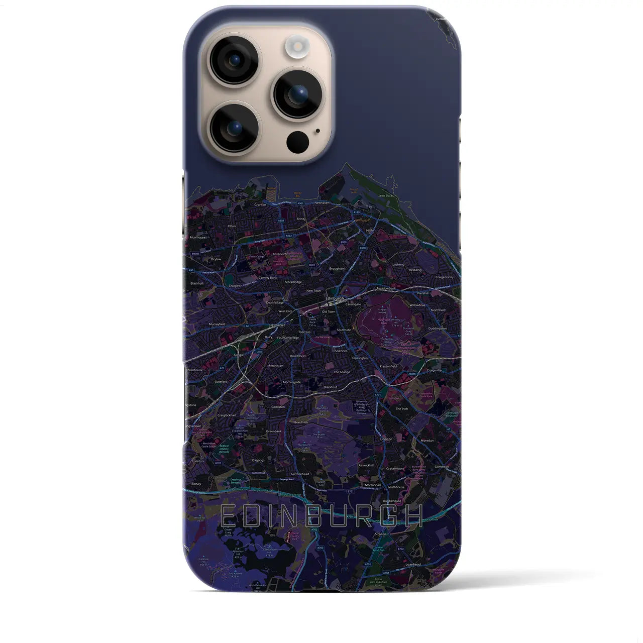 【エディンバラ(イギリス)】地図柄iPhoneケース(バックカバータイプ)