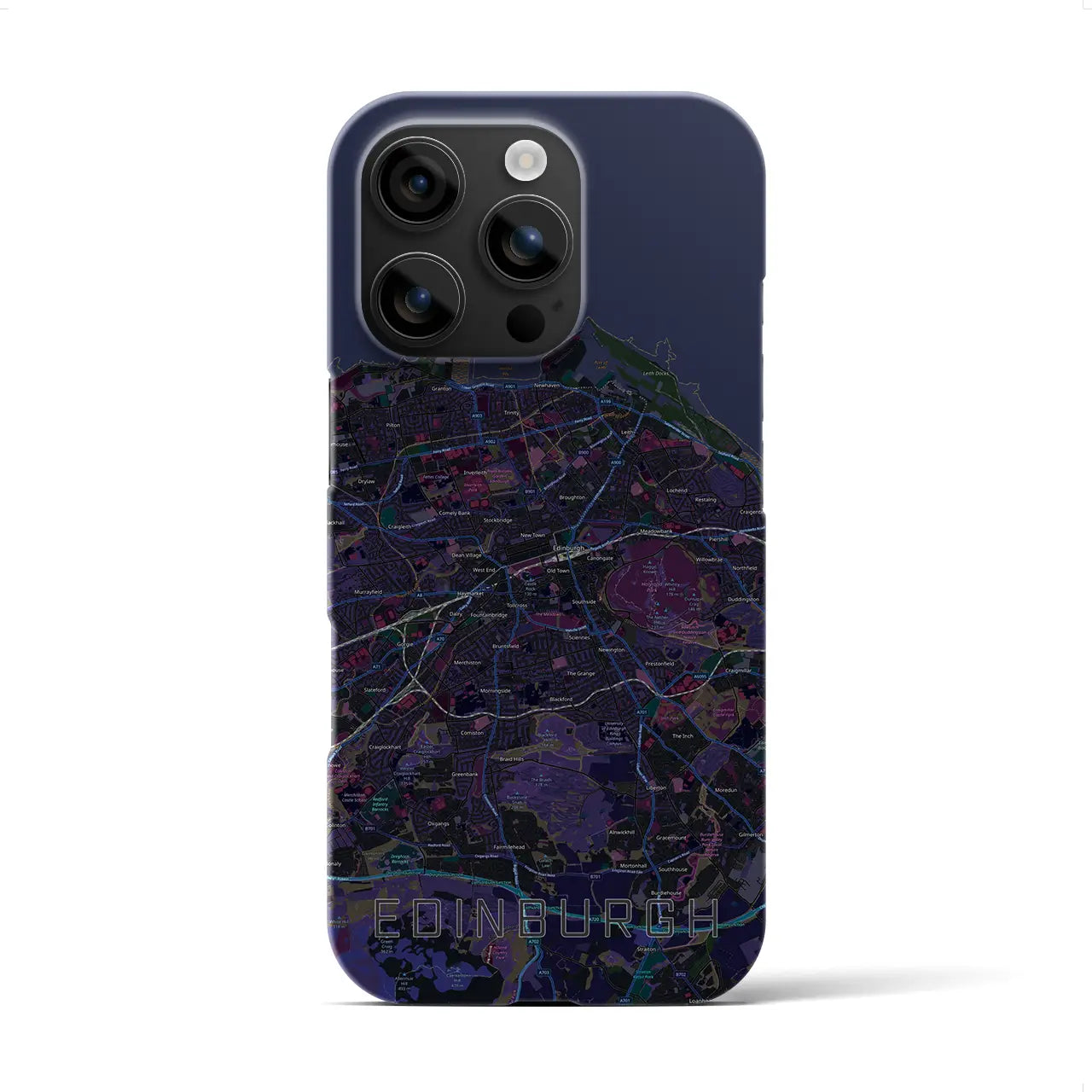 【エディンバラ(イギリス)】地図柄iPhoneケース(バックカバータイプ)