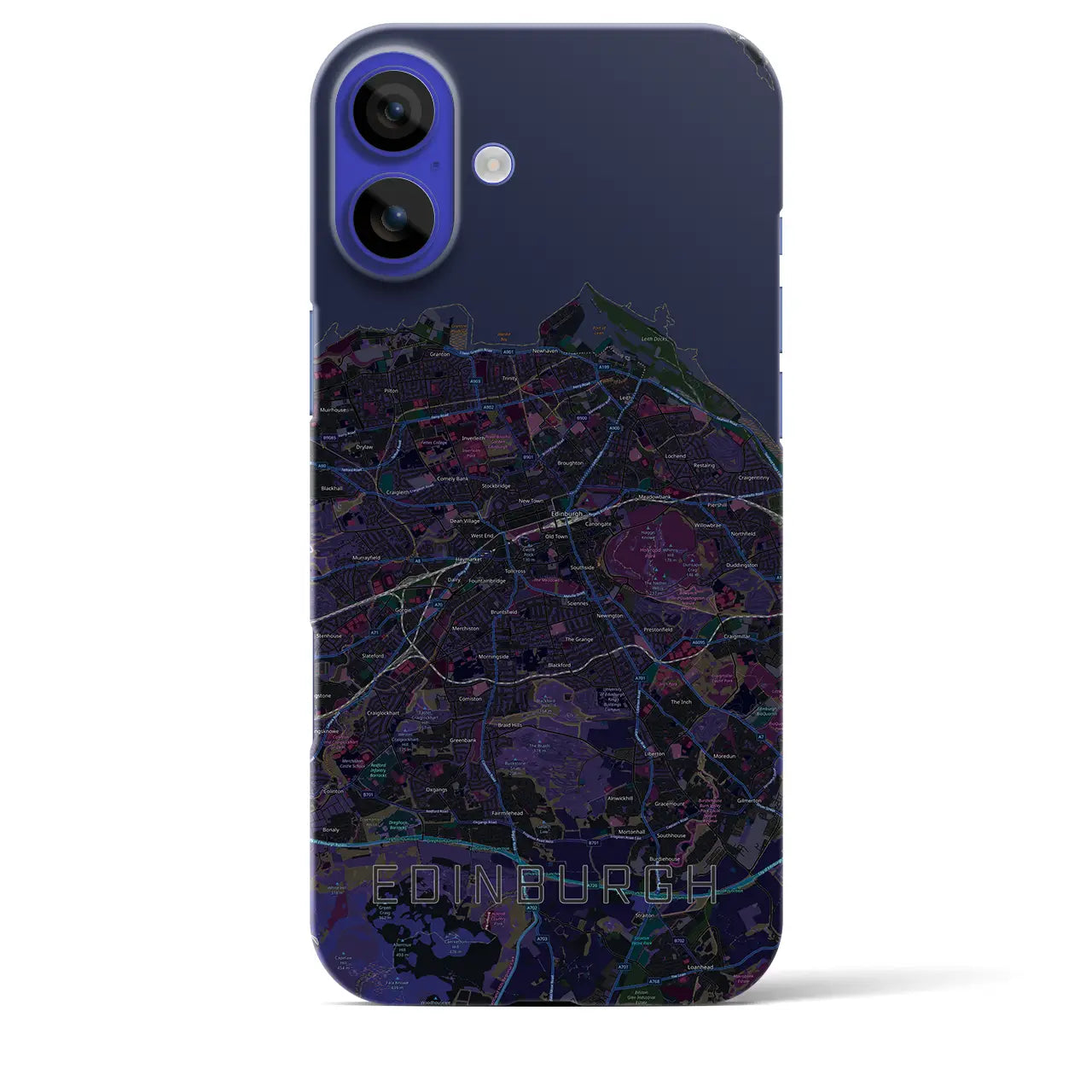 【エディンバラ(イギリス)】地図柄iPhoneケース(バックカバータイプ)