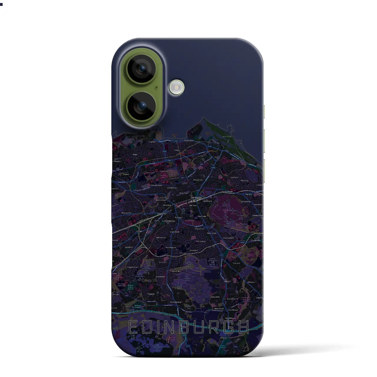 【エディンバラ(イギリス)】地図柄iPhoneケース(バックカバータイプ)