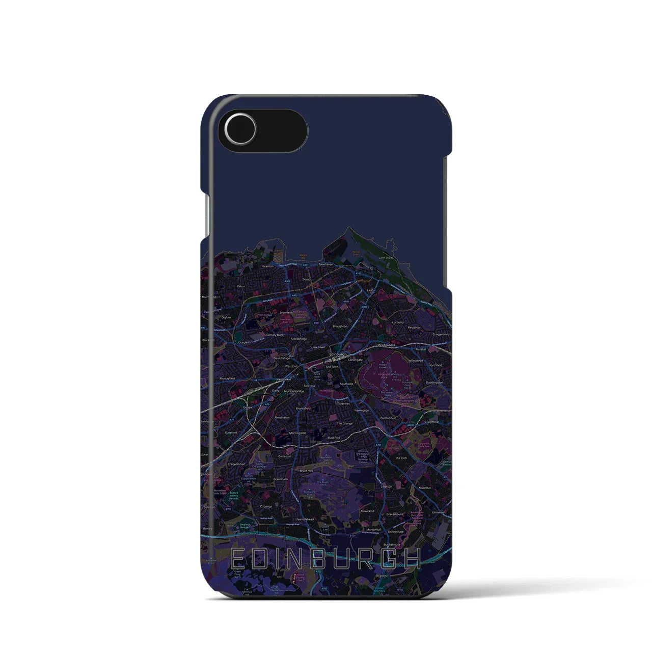 【エディンバラ(イギリス)】地図柄iPhoneケース(バックカバータイプ)