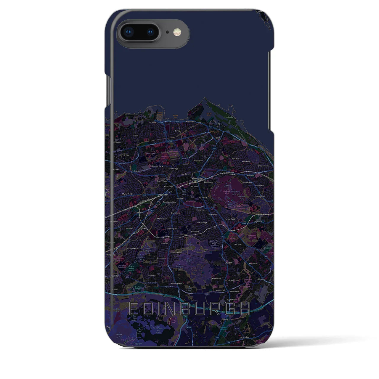 【エディンバラ(イギリス)】地図柄iPhoneケース(バックカバータイプ)