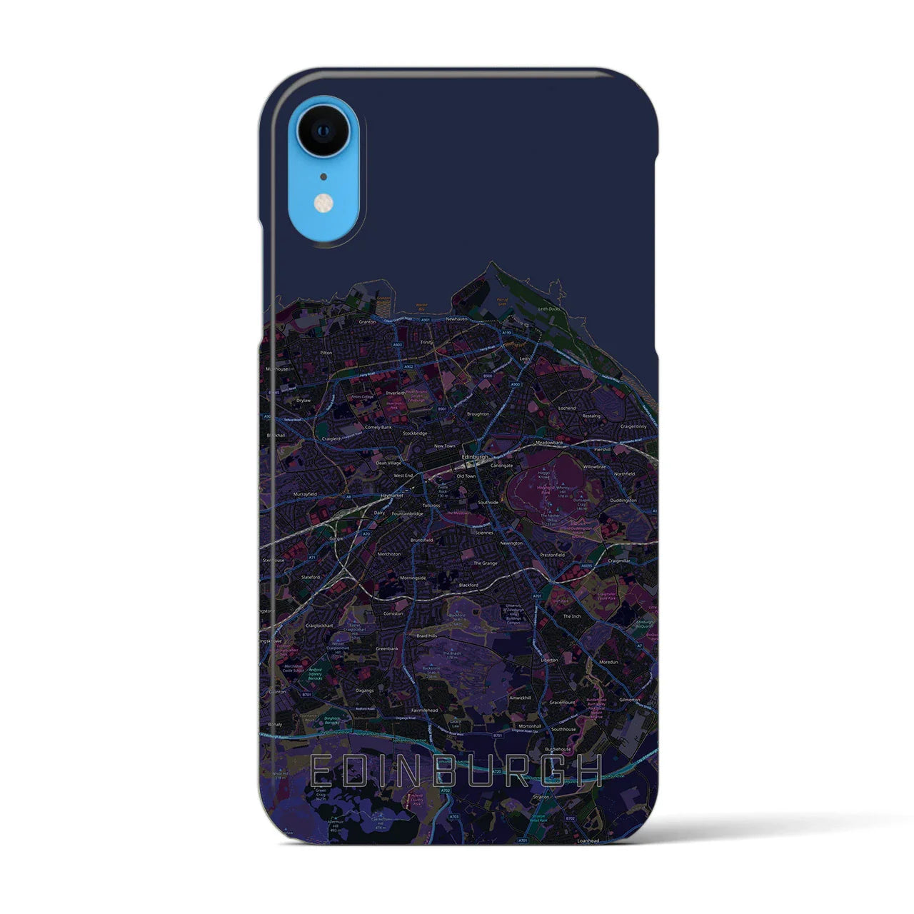 【エディンバラ(イギリス)】地図柄iPhoneケース(バックカバータイプ)