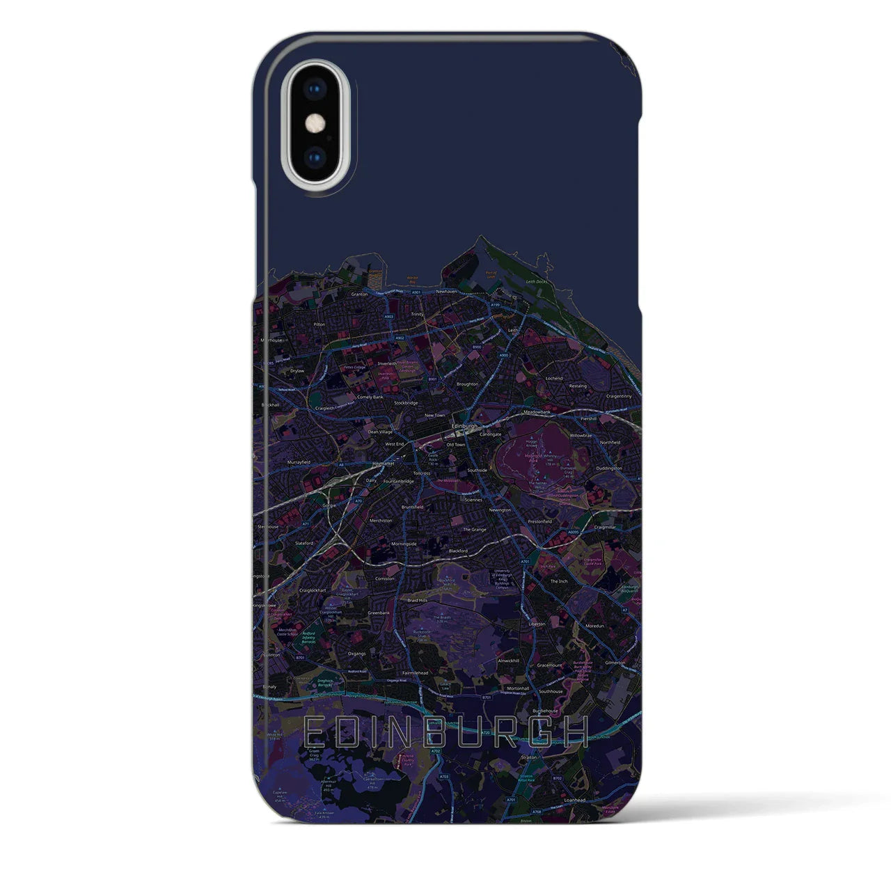 【エディンバラ(イギリス)】地図柄iPhoneケース(バックカバータイプ)