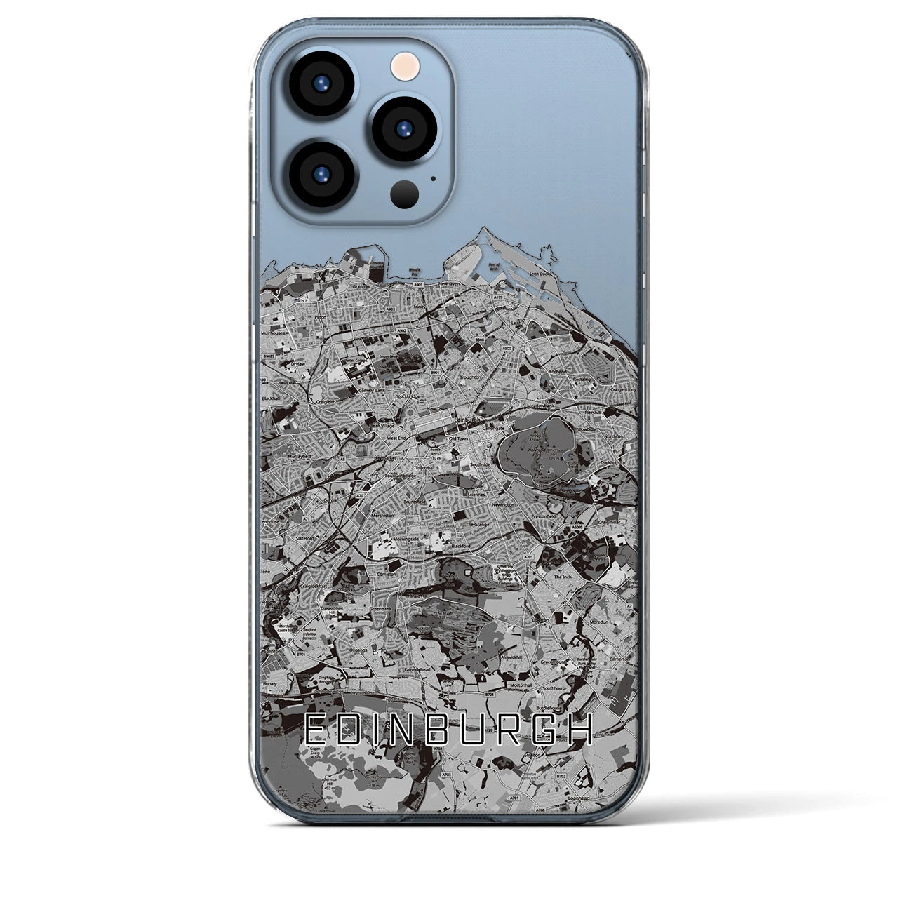 【エディンバラ(イギリス)】地図柄iPhoneケース(クリアタイプ)