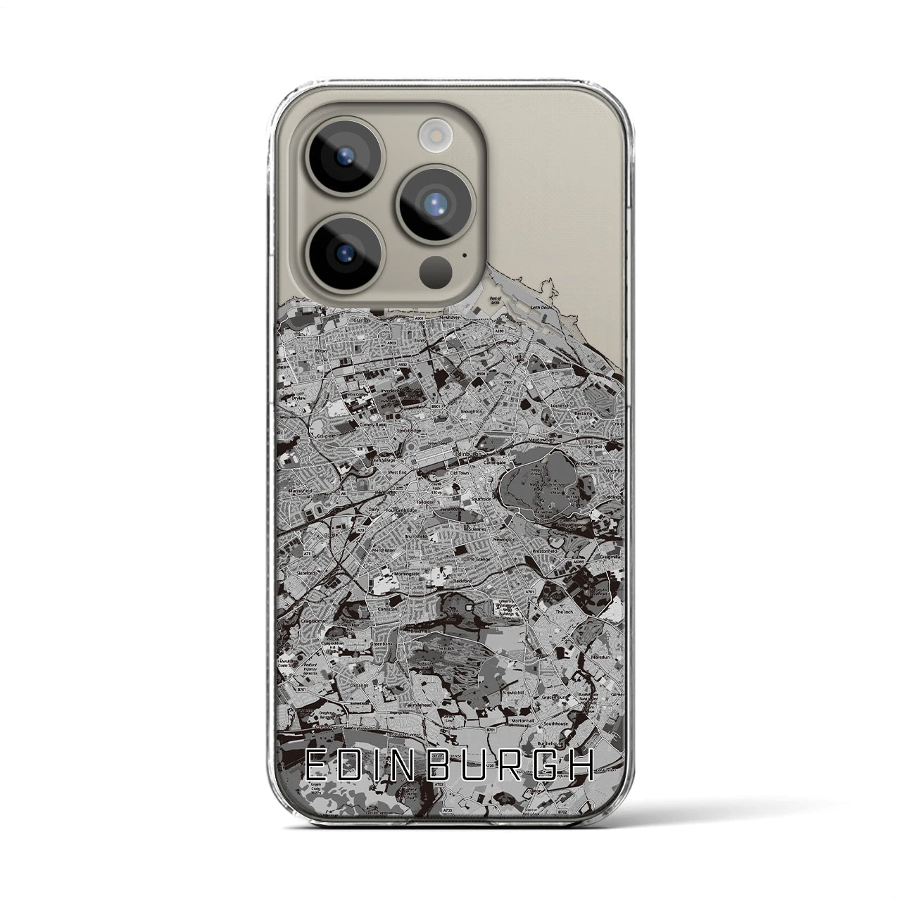 【エディンバラ(イギリス)】地図柄iPhoneケース(クリアタイプ)