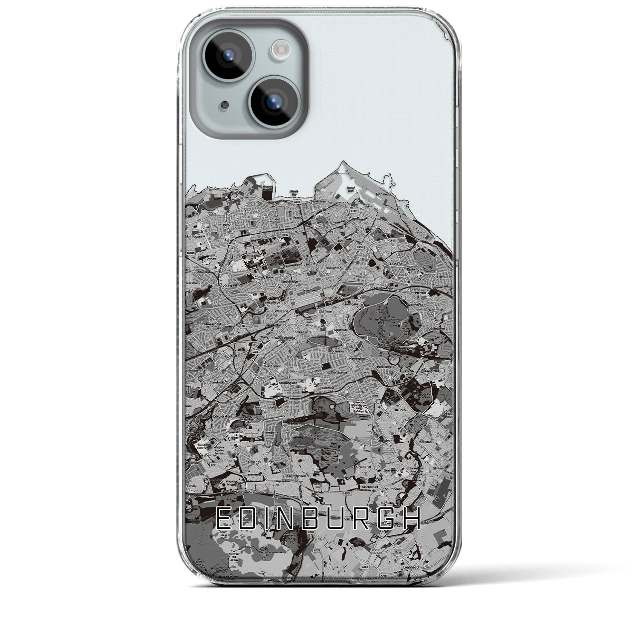 【エディンバラ(イギリス)】地図柄iPhoneケース(クリアタイプ)