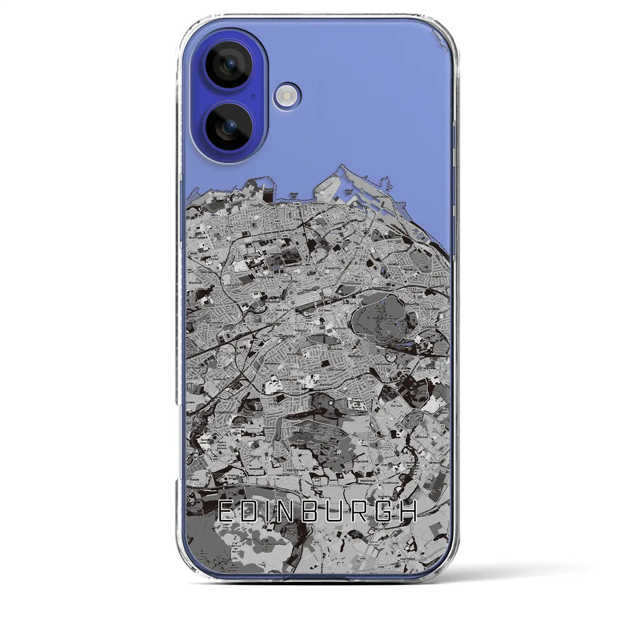 【エディンバラ(イギリス)】地図柄iPhoneケース(クリアタイプ)