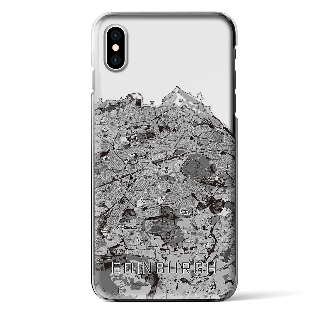 【エディンバラ(イギリス)】地図柄iPhoneケース(クリアタイプ)