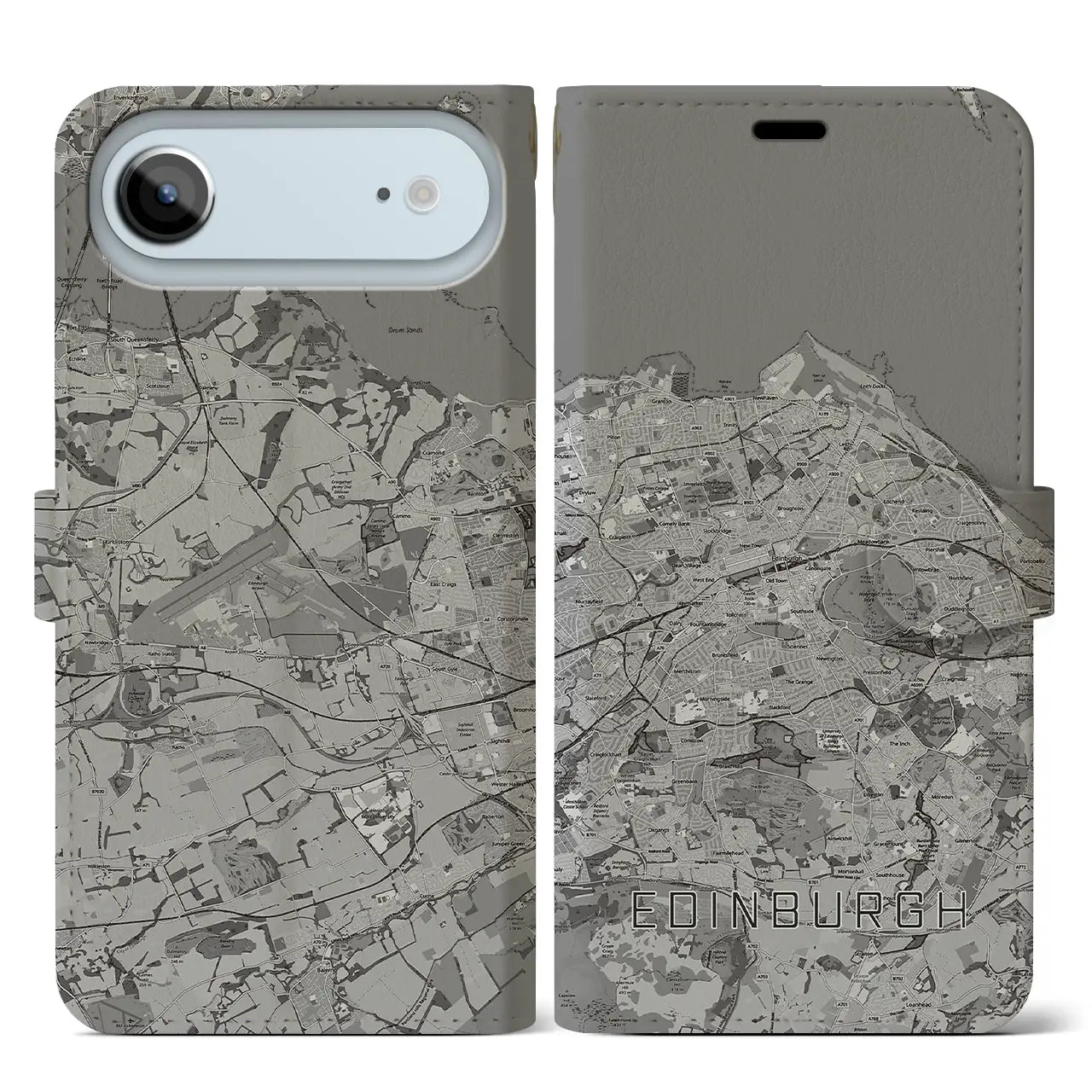 【エディンバラ(イギリス)】地図柄iPhoneケース(手帳タイプ)