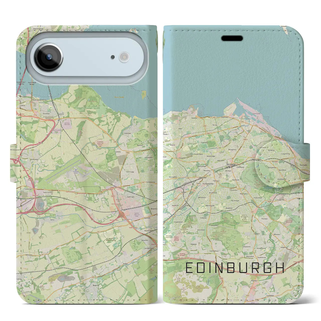 【エディンバラ(イギリス)】地図柄iPhoneケース(手帳タイプ)