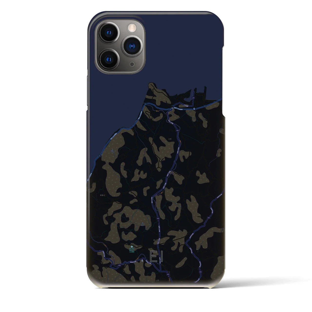 【江井(兵庫県)】地図柄iPhoneケース(バックカバータイプ)