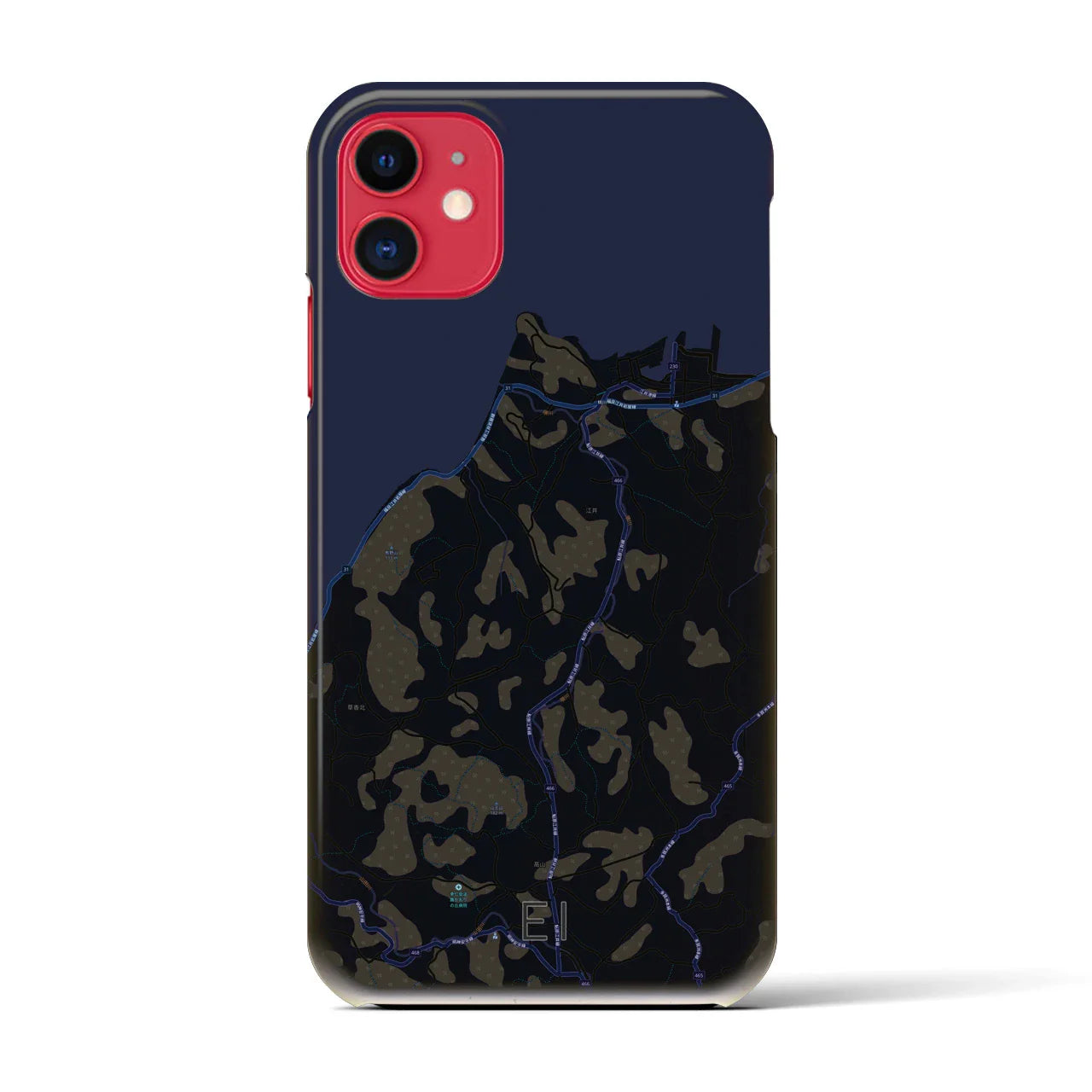 【江井(兵庫県)】地図柄iPhoneケース(バックカバータイプ)