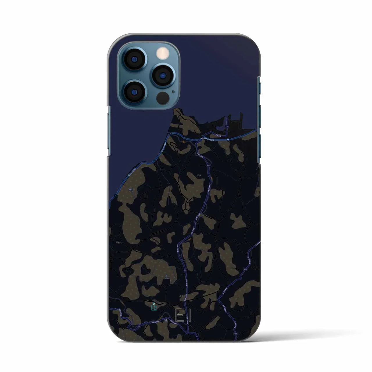 【江井(兵庫県)】地図柄iPhoneケース(バックカバータイプ)