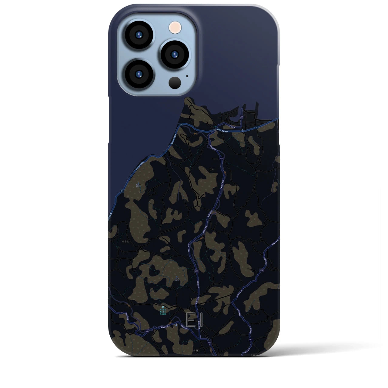 【江井(兵庫県)】地図柄iPhoneケース(バックカバータイプ)