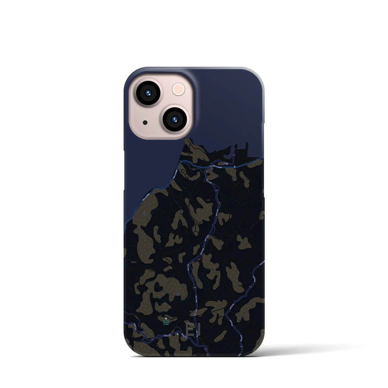 【江井(兵庫県)】地図柄iPhoneケース(バックカバータイプ)