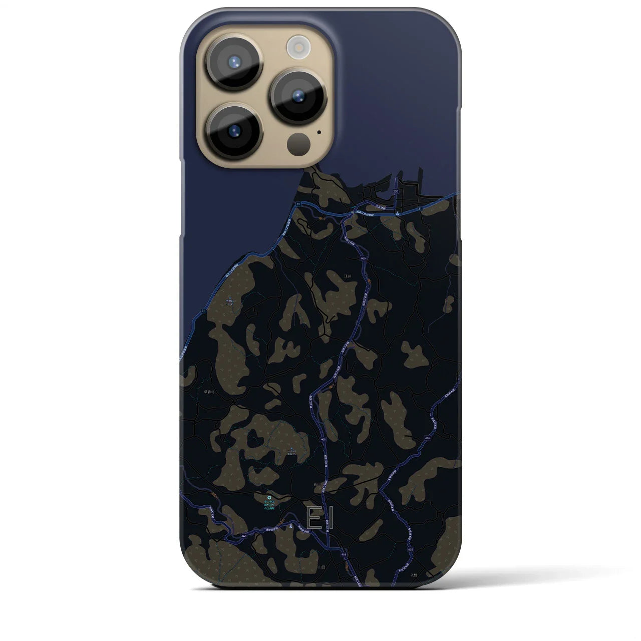 【江井(兵庫県)】地図柄iPhoneケース(バックカバータイプ)