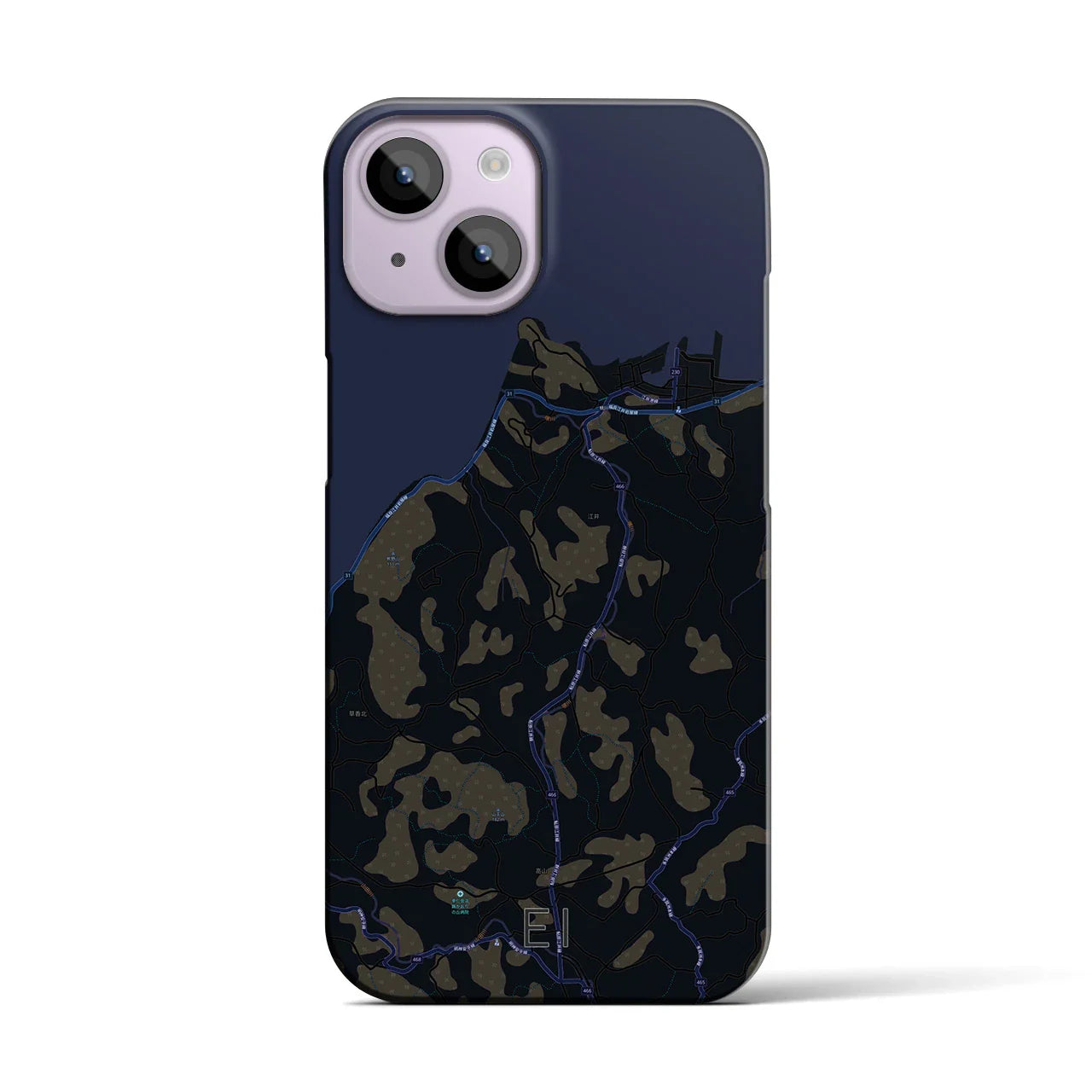 【江井(兵庫県)】地図柄iPhoneケース(バックカバータイプ)