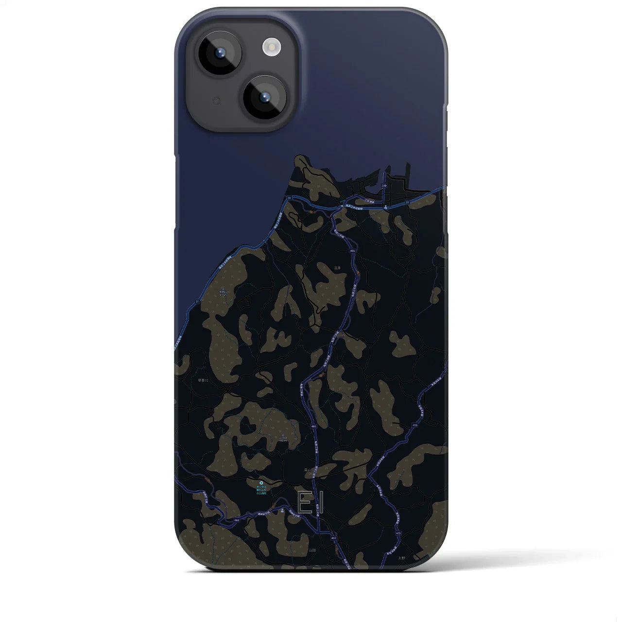 【江井(兵庫県)】地図柄iPhoneケース(バックカバータイプ)