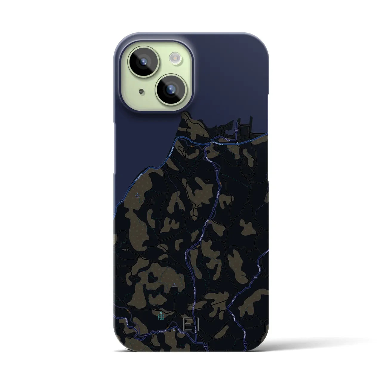 【江井(兵庫県)】地図柄iPhoneケース(バックカバータイプ)