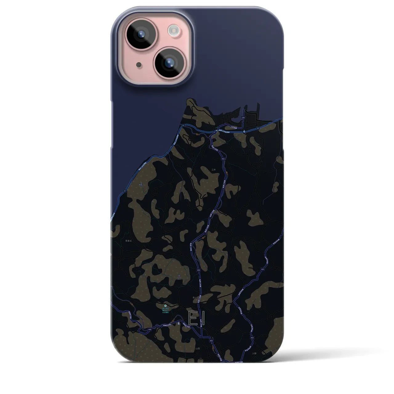 【江井(兵庫県)】地図柄iPhoneケース(バックカバータイプ)