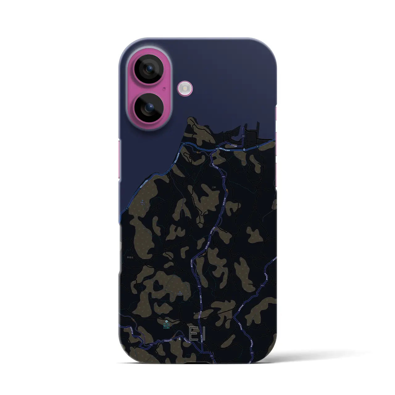 【江井(兵庫県)】地図柄iPhoneケース(バックカバータイプ)