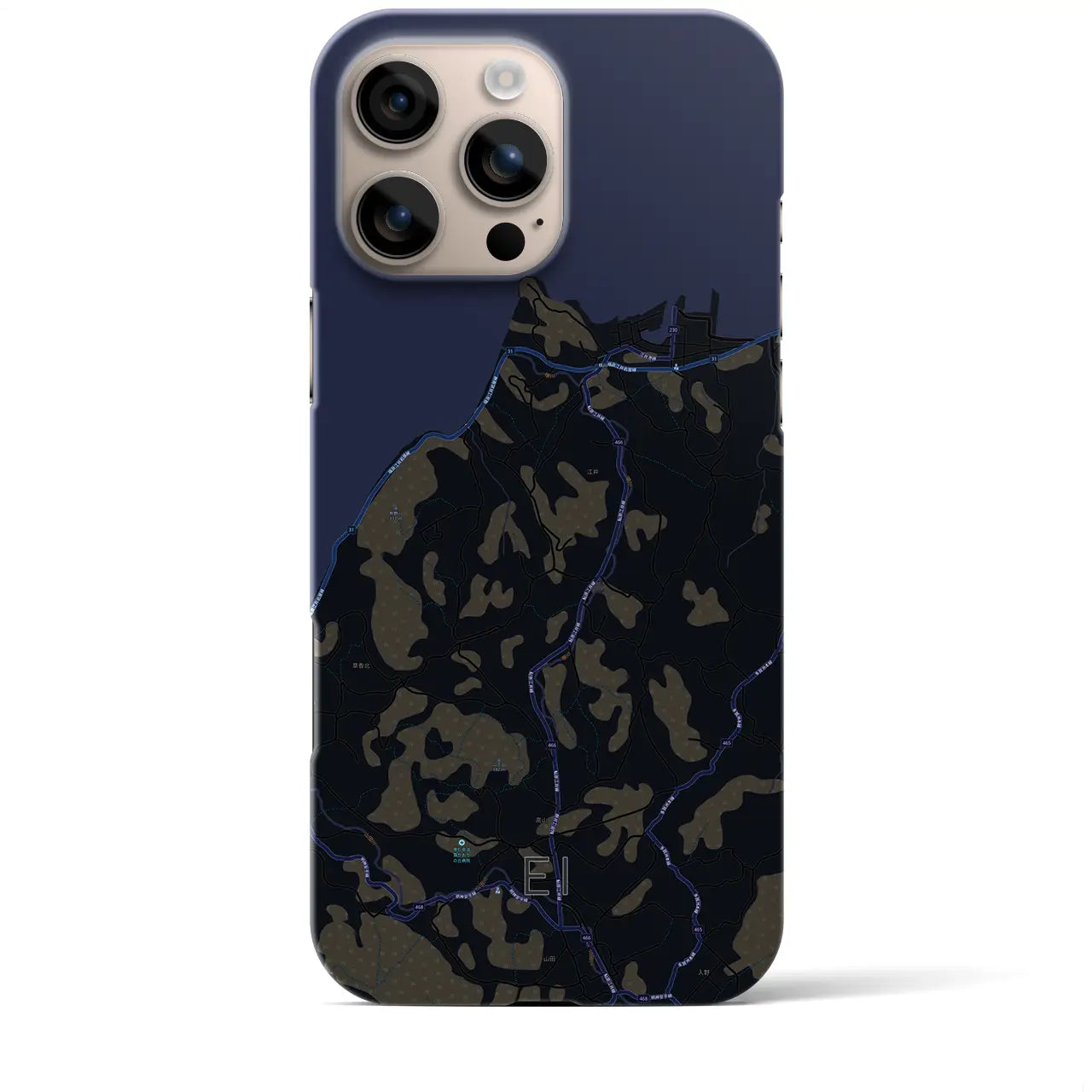 【江井(兵庫県)】地図柄iPhoneケース(バックカバータイプ)
