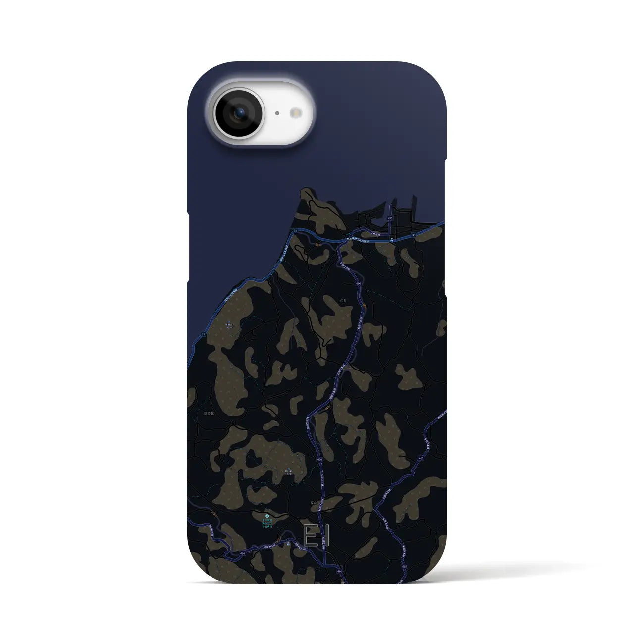 【江井(兵庫県)】地図柄iPhoneケース(バックカバータイプ)