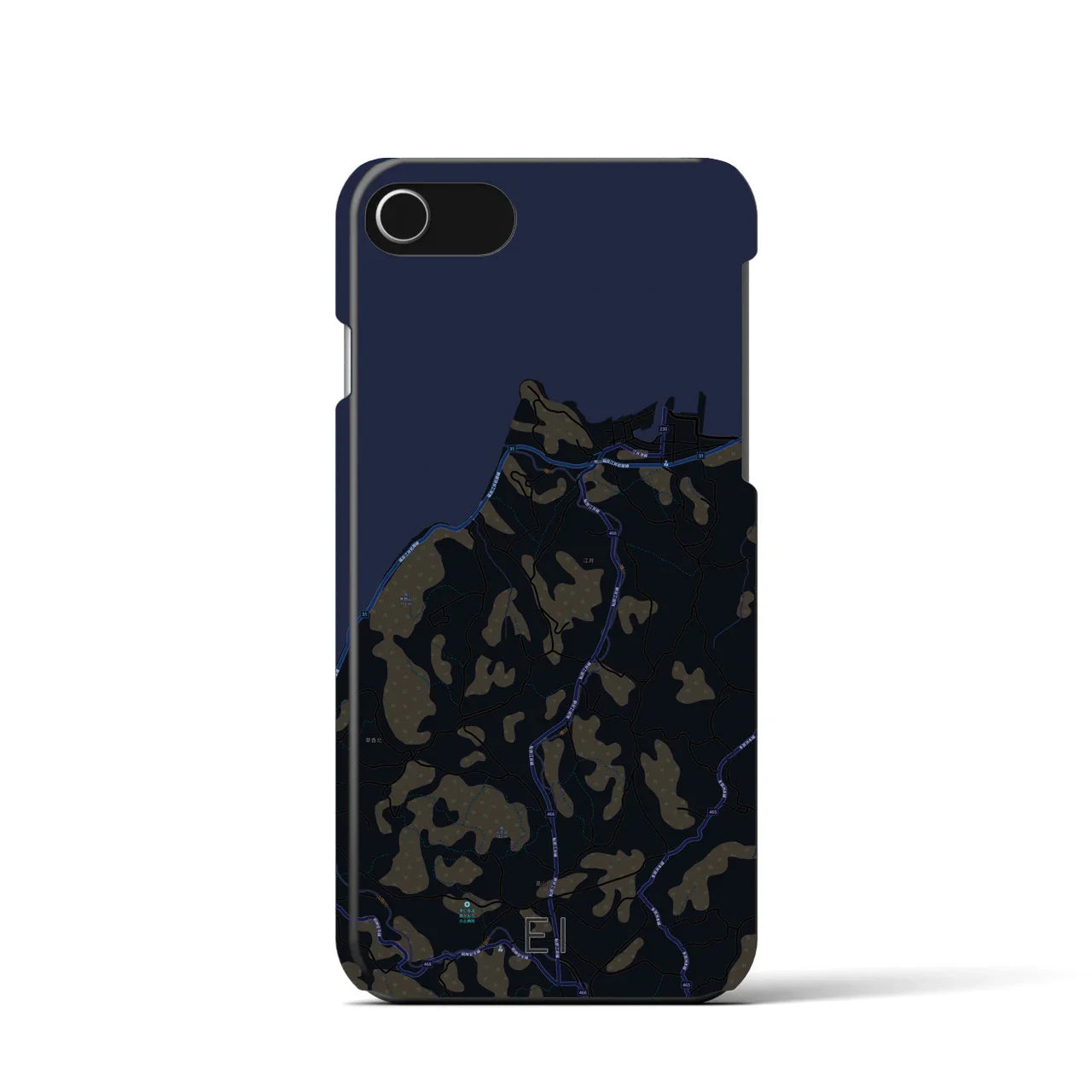 【江井(兵庫県)】地図柄iPhoneケース(バックカバータイプ)