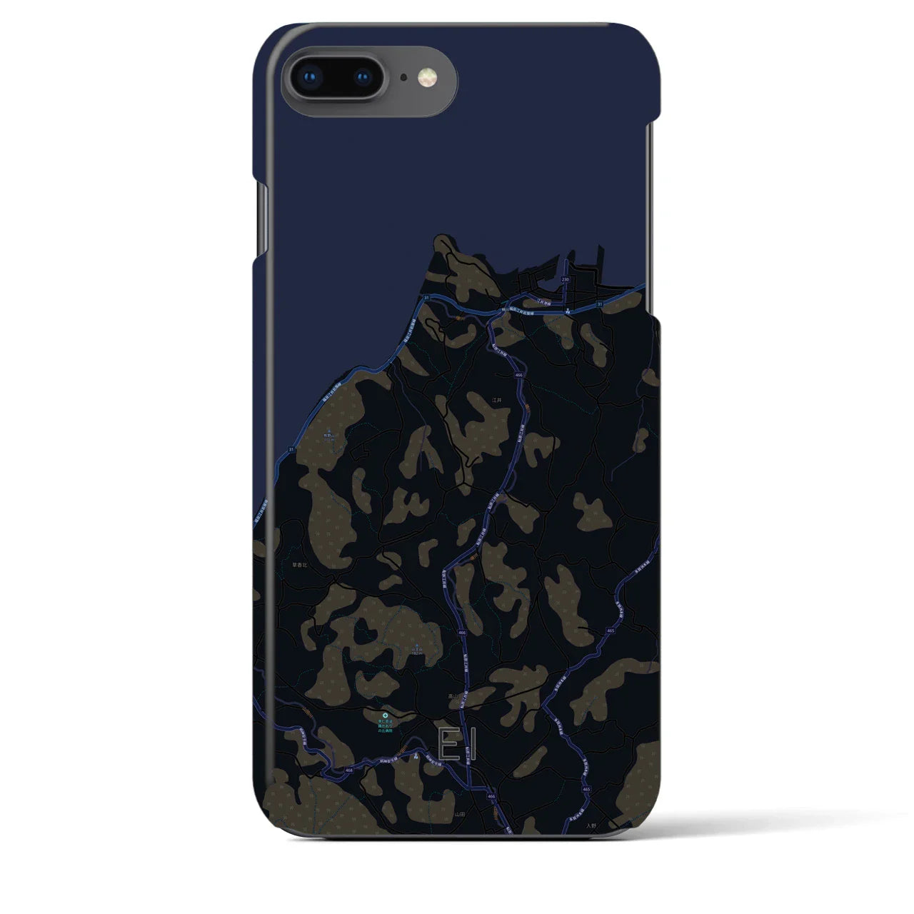 【江井(兵庫県)】地図柄iPhoneケース(バックカバータイプ)