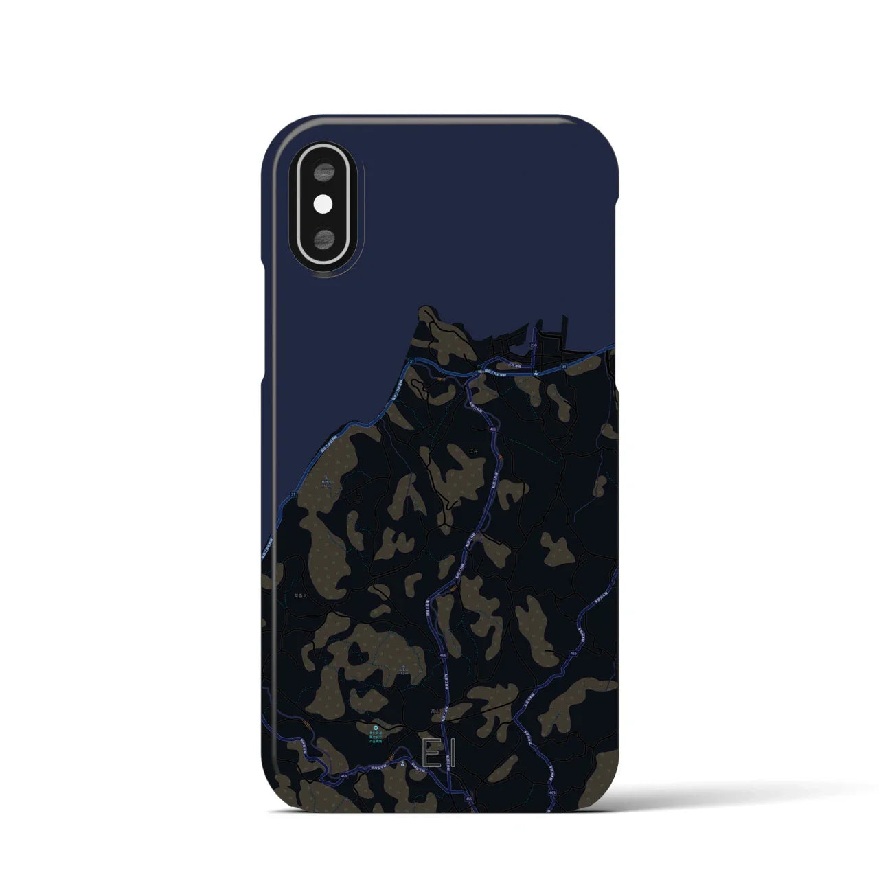 【江井(兵庫県)】地図柄iPhoneケース(バックカバータイプ)