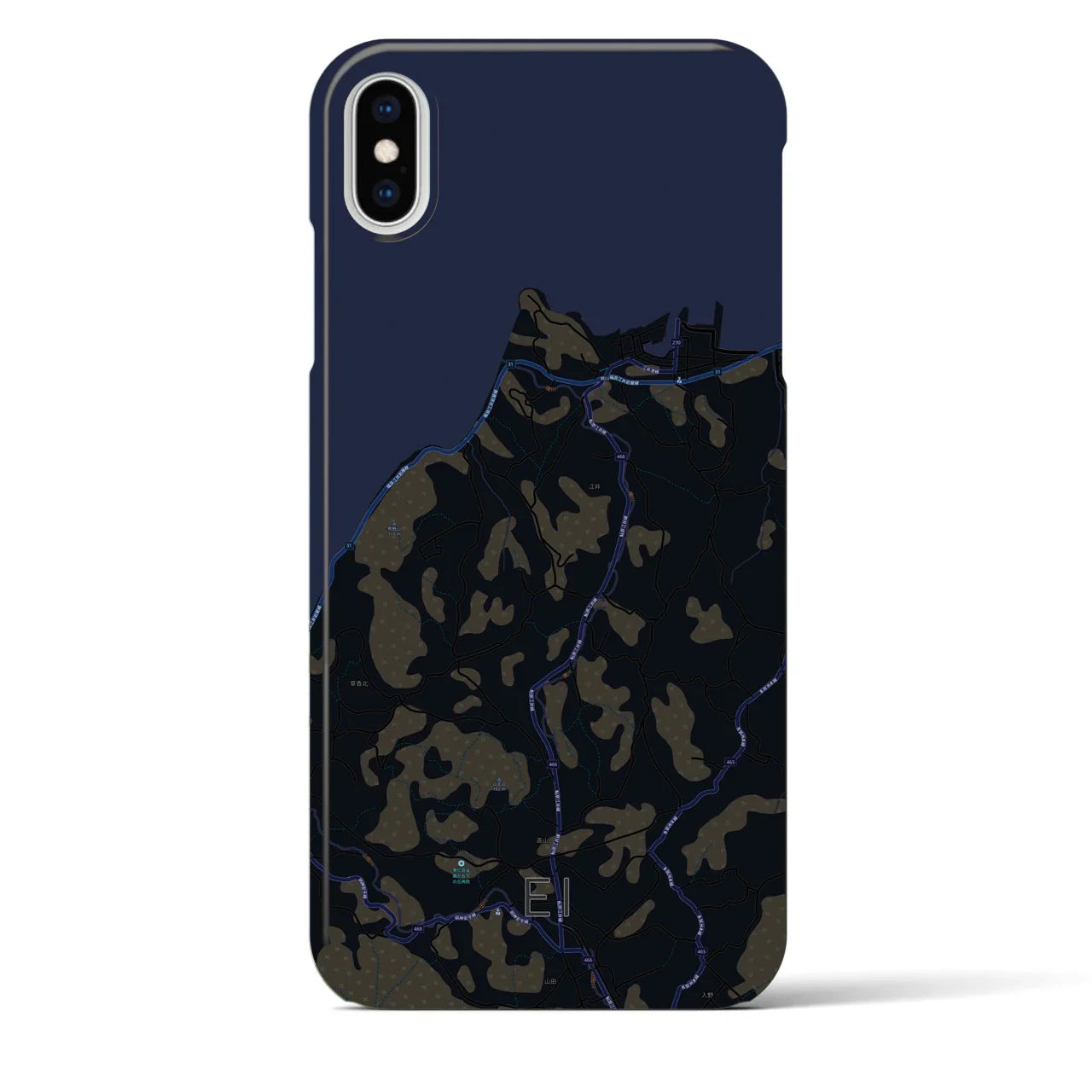【江井(兵庫県)】地図柄iPhoneケース(バックカバータイプ)