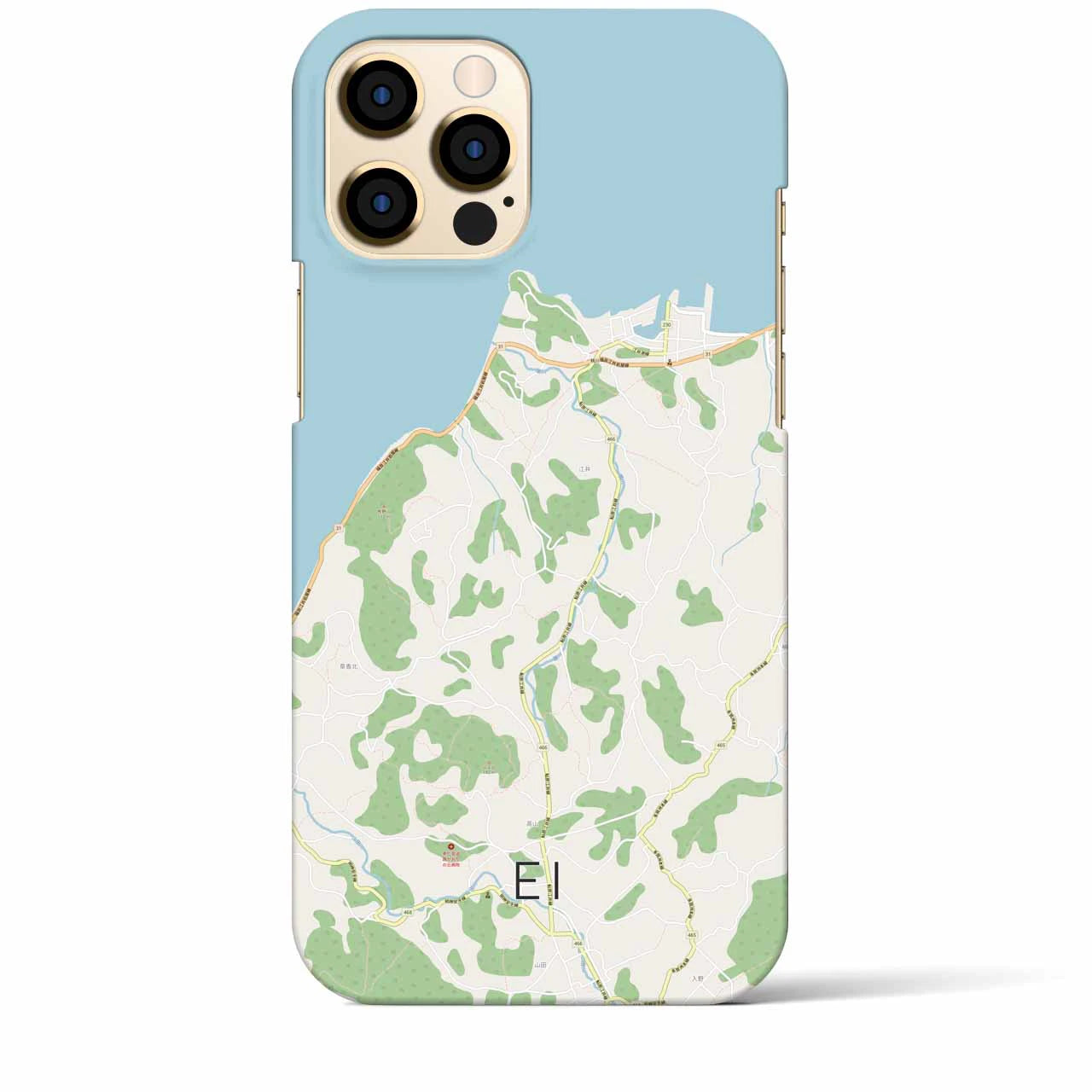 【江井(兵庫県)】地図柄iPhoneケース(バックカバータイプ)