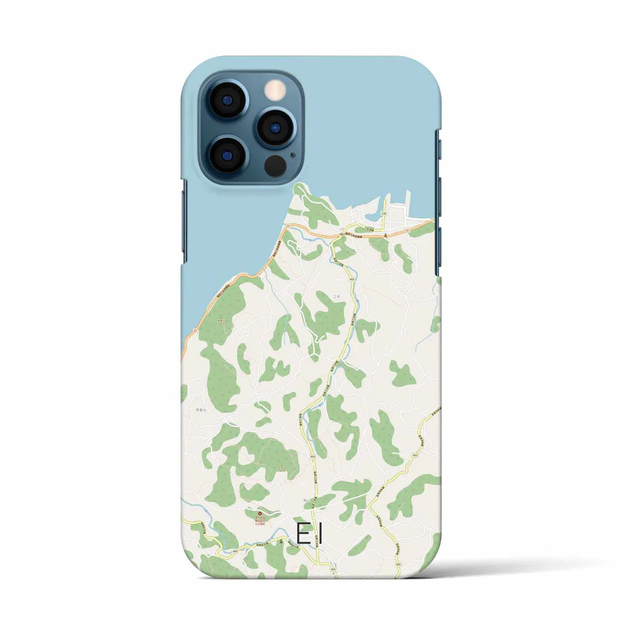 【江井(兵庫県)】地図柄iPhoneケース(バックカバータイプ)