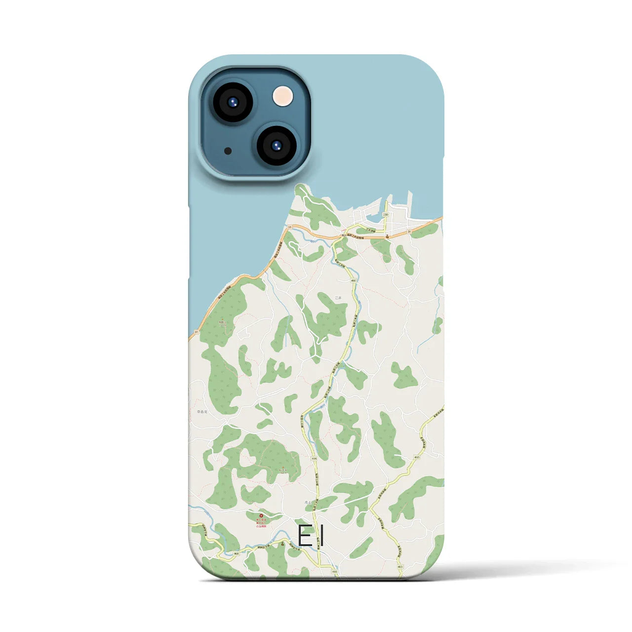 【江井(兵庫県)】地図柄iPhoneケース(バックカバータイプ)