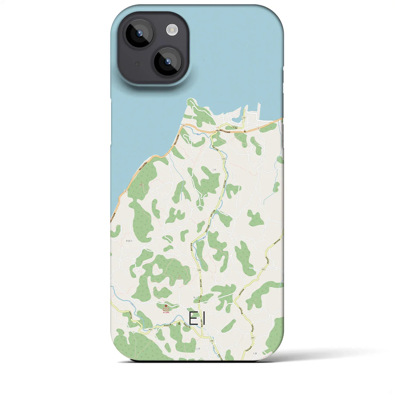 【江井(兵庫県)】地図柄iPhoneケース(バックカバータイプ)